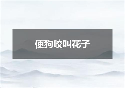 使狗咬叫花子