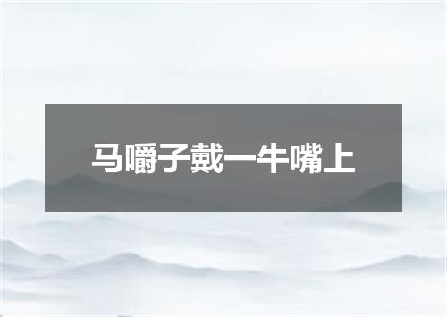 马嚼子戴一牛嘴上