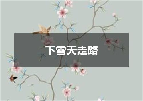 下雪天走路