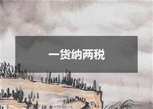 一货纳两税