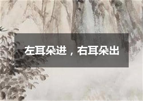 左耳朵进，右耳朵出