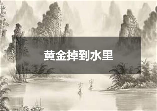 黄金掉到水里
