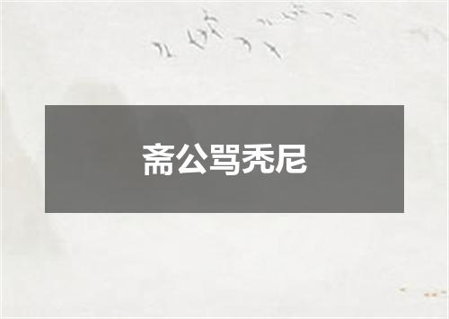 斋公骂秃尼