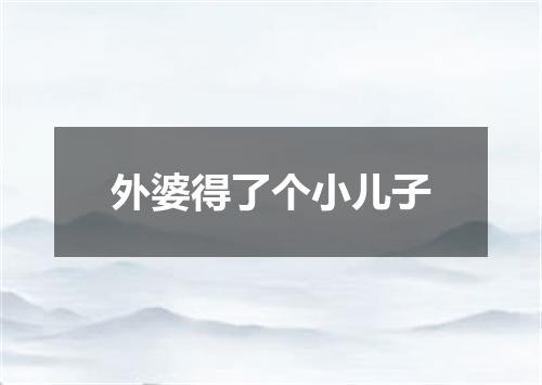 外婆得了个小儿子