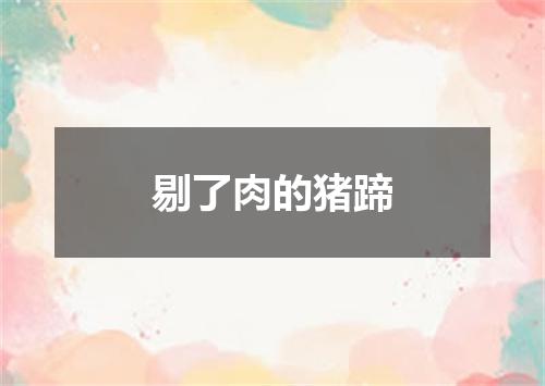 剔了肉的猪蹄