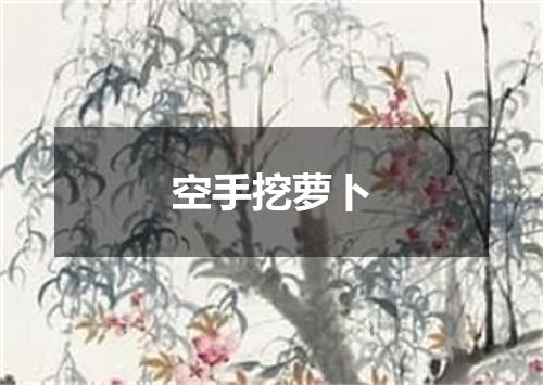 空手挖萝卜
