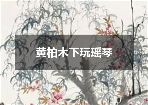 黄柏木下玩瑶琴