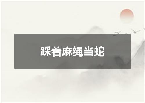 踩着麻绳当蛇