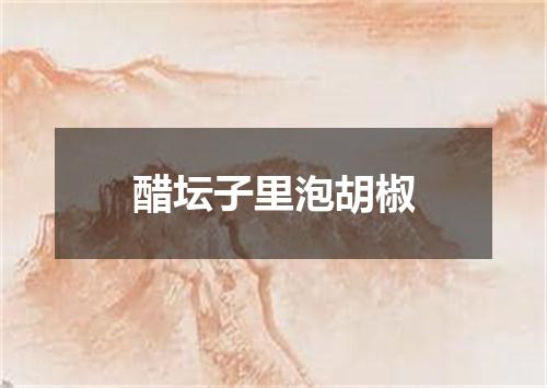 醋坛子里泡胡椒