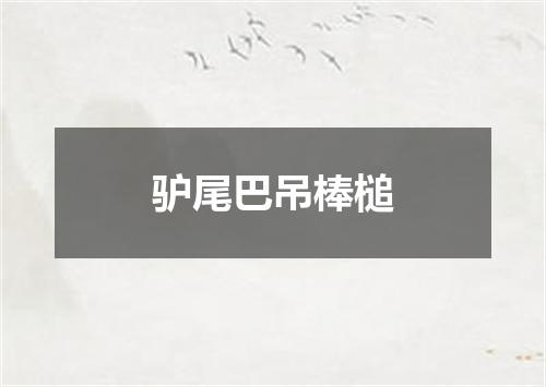 驴尾巴吊棒槌