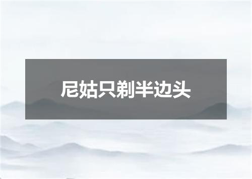 尼姑只剃半边头