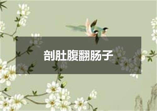 剖肚腹翻肠子