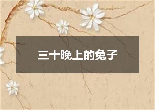 三十晚上的兔子