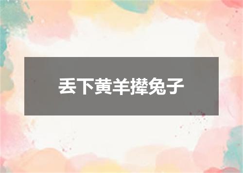 丢下黄羊撵兔子