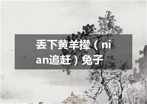 丢下黄羊撵（nian追赶）兔子