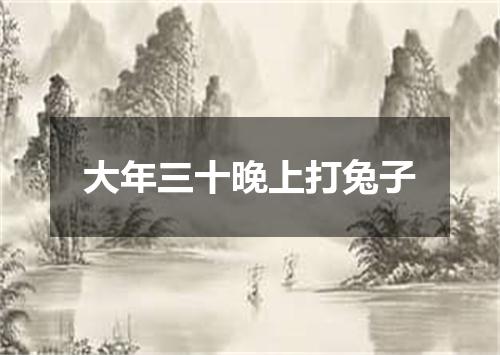 大年三十晚上打兔子