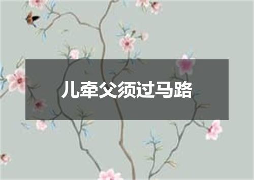 儿牵父须过马路