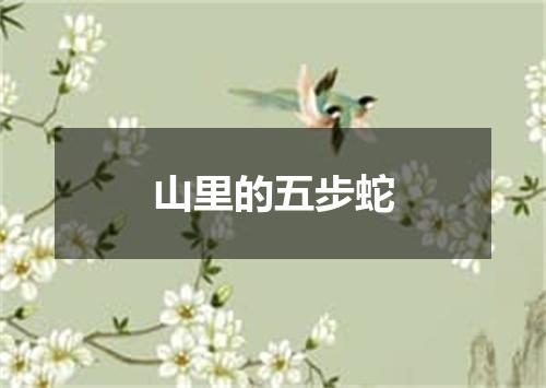 山里的五步蛇