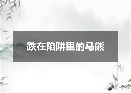 跌在陷阱里的马熊
