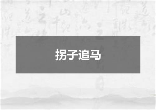 拐子追马