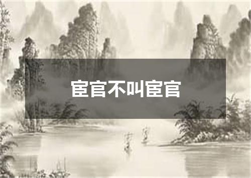 宦官不叫宦官