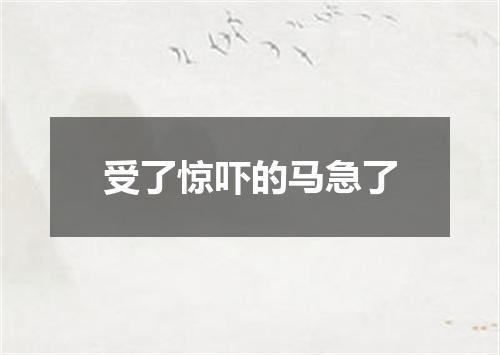 受了惊吓的马急了