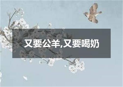 又要公羊,又要喝奶