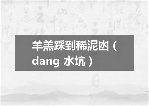羊羔踩到稀泥凼（dang 水坑）