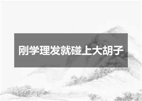 刚学理发就碰上大胡子