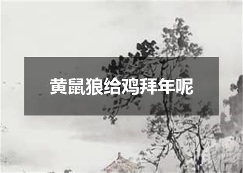 黄鼠狼给鸡拜年呢
