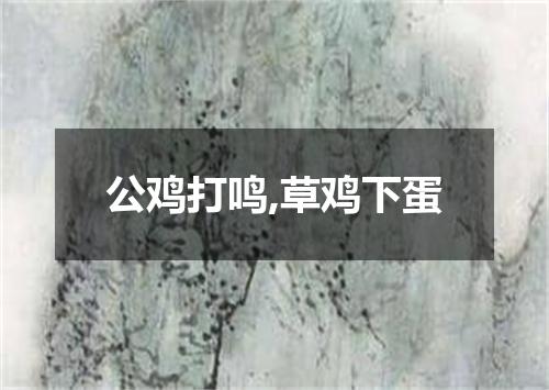 公鸡打鸣,草鸡下蛋
