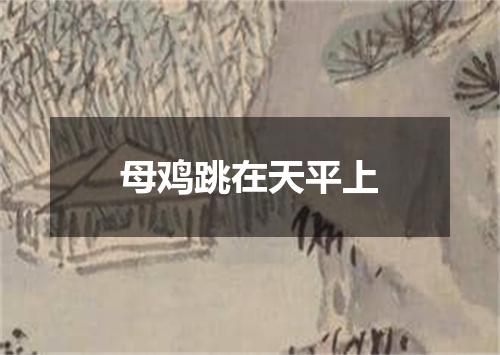 母鸡跳在天平上