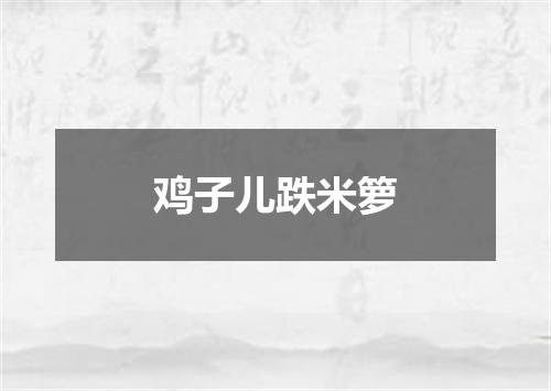 鸡子儿跌米箩