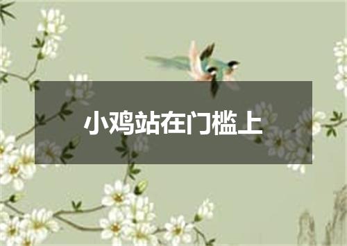 小鸡站在门槛上
