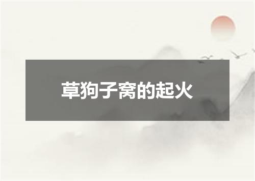 草狗子窝的起火