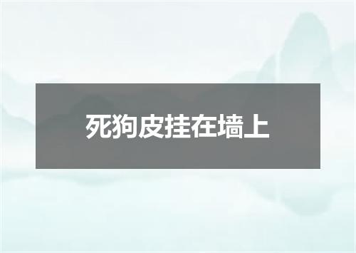 死狗皮挂在墙上