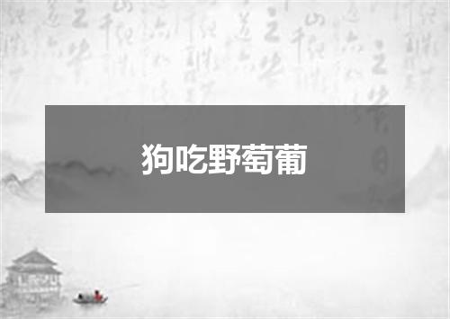 狗吃野萄葡