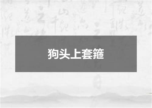 狗头上套箍