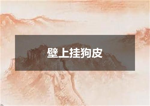 壁上挂狗皮