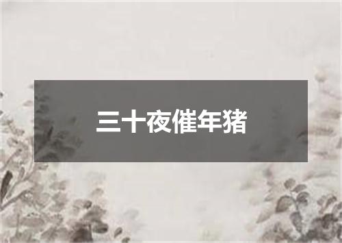 三十夜催年猪
