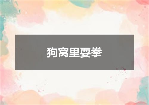 狗窝里耍拳
