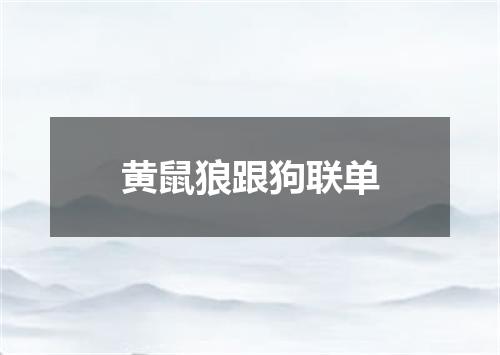 黄鼠狼跟狗联单