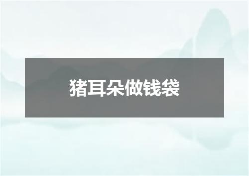 猪耳朵做钱袋