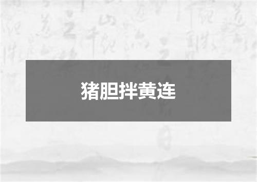 猪胆拌黄连