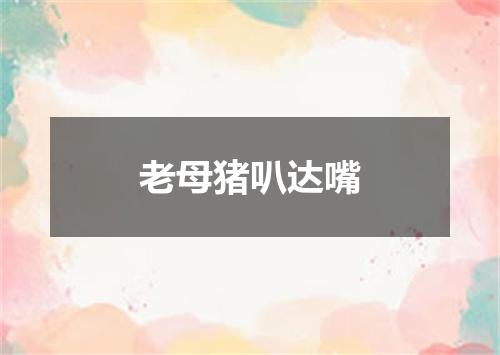 老母猪叭达嘴