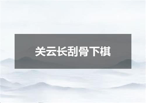 关云长刮骨下棋