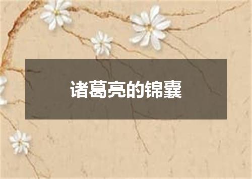 诸葛亮的锦囊