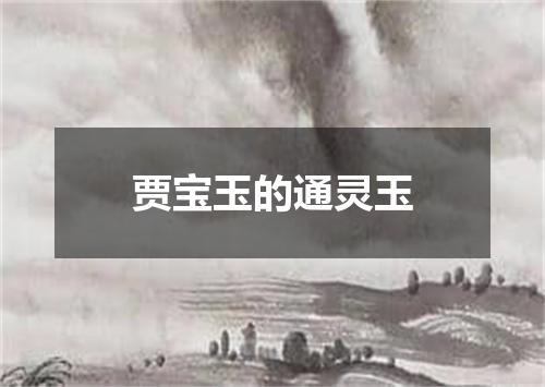 贾宝玉的通灵玉