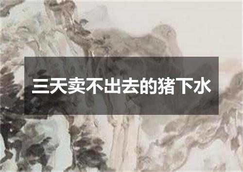 三天卖不出去的猪下水