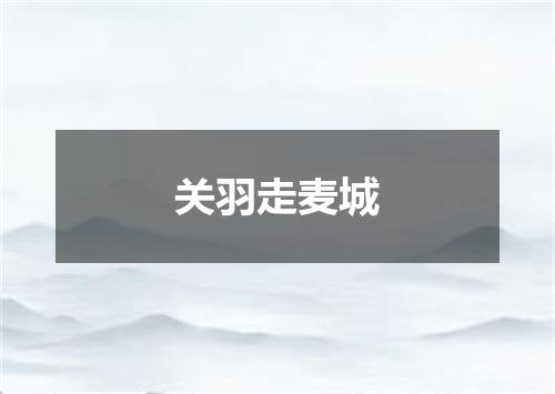 关羽走麦城